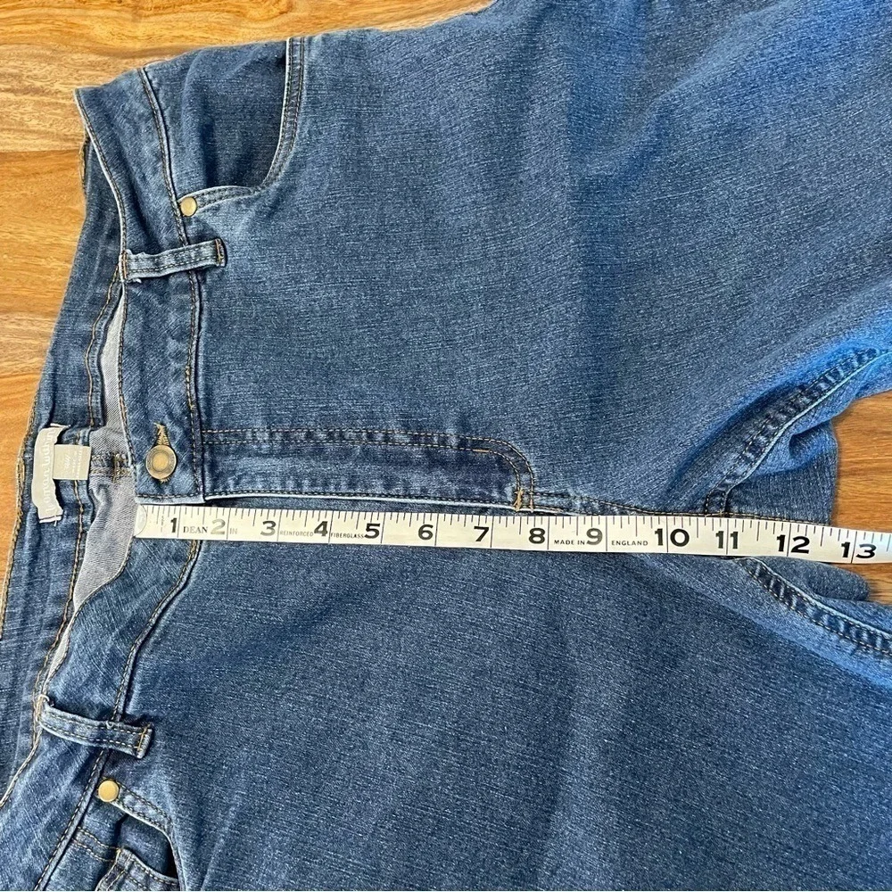 Woman Within Bermuda Blue Denim Shorts 16W Blue‎ Cuffed Stretch Summer Vacation